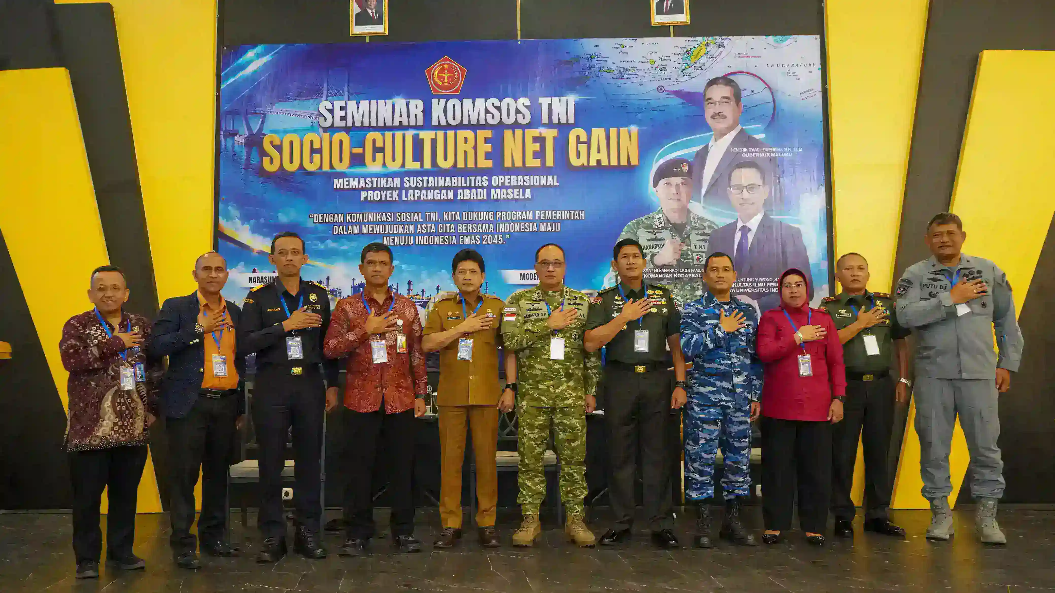 Soroti Dampak Sosial Budaya Proyek Lapangan Abadi Masela, Kodaeral lX Gelar Seminar Komsos TNI