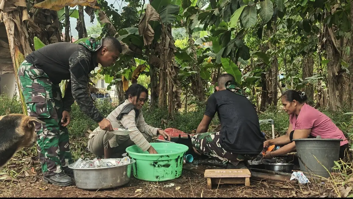 Baru Sehari, Personel Satgas TMMD ke-130 Kodim 1504/Ambon Tuai Apresiasi Warga