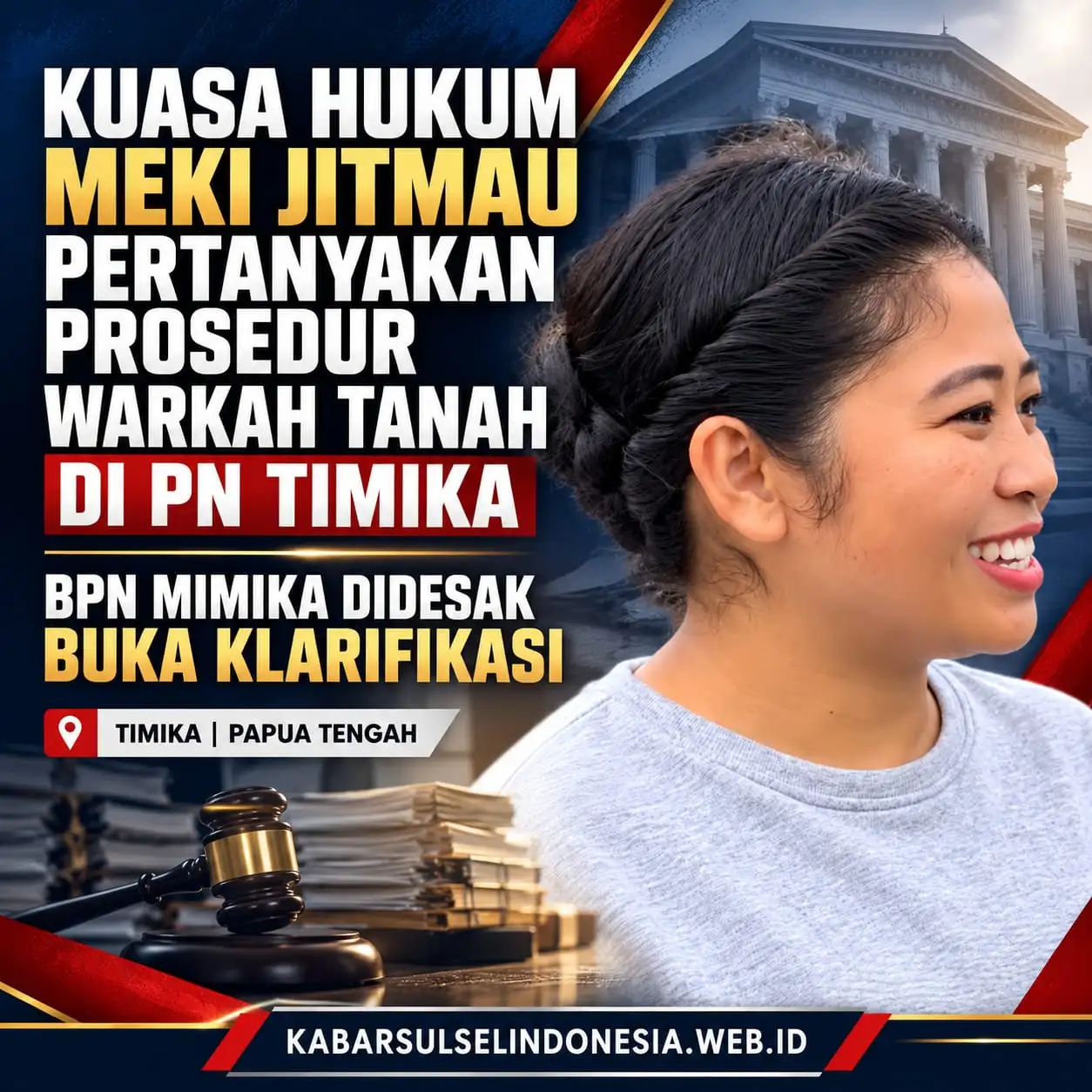 Kuasa Hukum Meki Jitmau Pertanyakan Prosedur Warkah Tanah di PN Timika, BPN Mimika Didesak Buka Klarifikasi