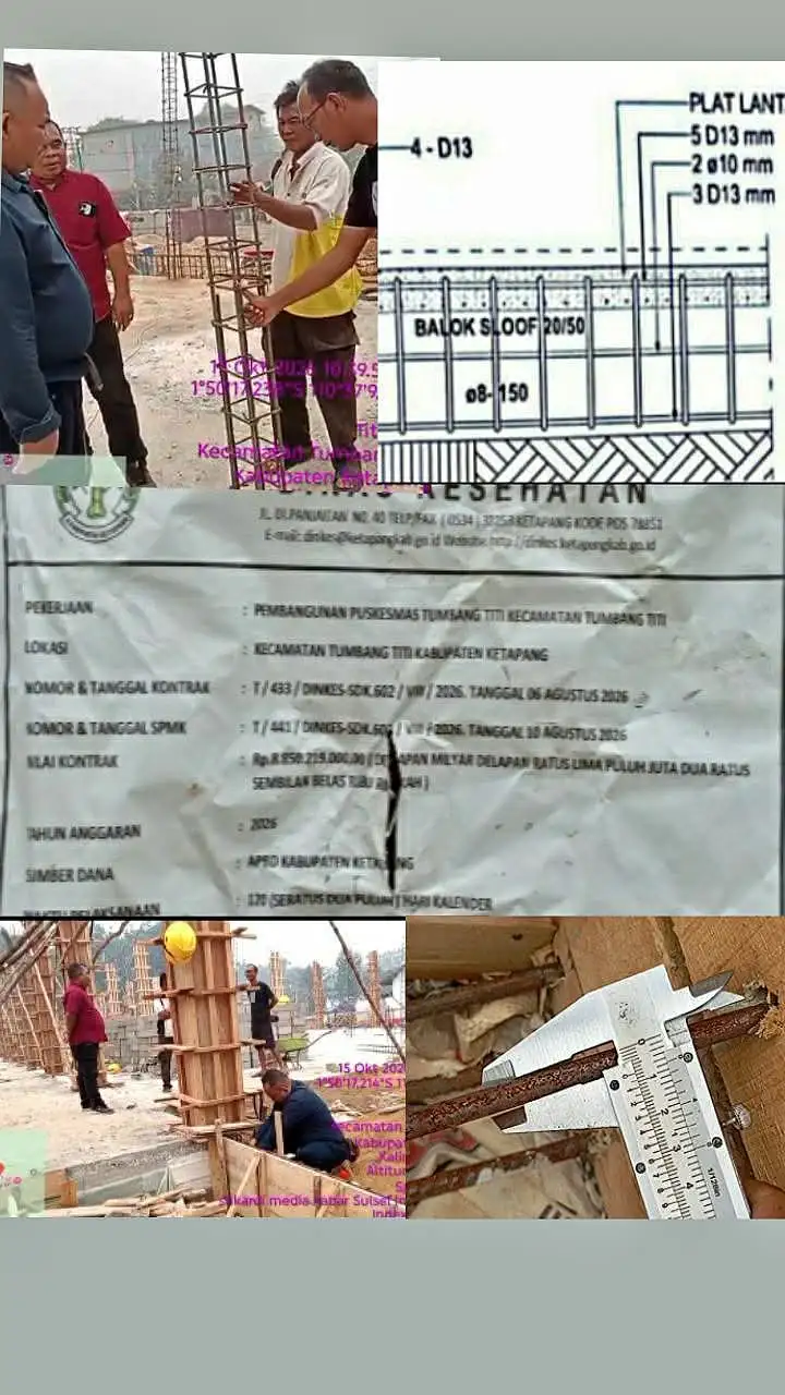 Ir. Edi Konsultan Pengawas CV. Artant Kurva Khatulistiwa Berbelit-belit, Patut Diduga Bersekongkol Pasang Besi Tak Sesuai Bestek.