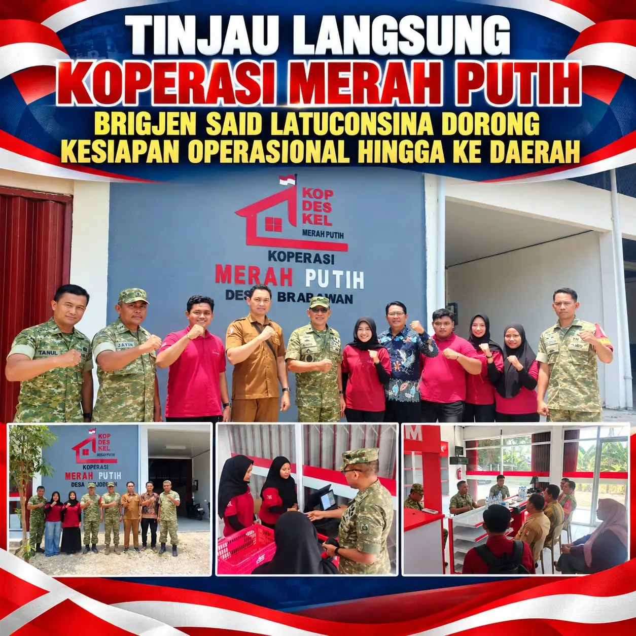 Tinjau Langsung Koperasi Merah Putih, Brigjen Said Latuconsina Dorong Kesiapan Operasional hingga ke Daerah