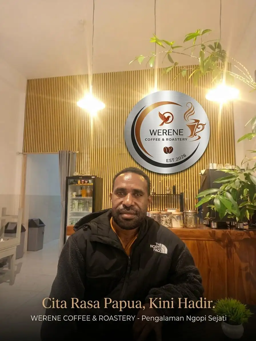 Pecah Kebuntuan Bisnis, Putra Papua Pegunungan Sukses Rintis WERENE Coffee & Roastery di Timika