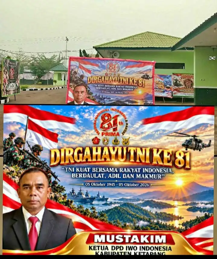 Ketua DPD IWO Indonesia Ketapang, Mustakim Ucapkan Selamat HUT TNI ke-81: TNI Kuat Bersama Rakyat