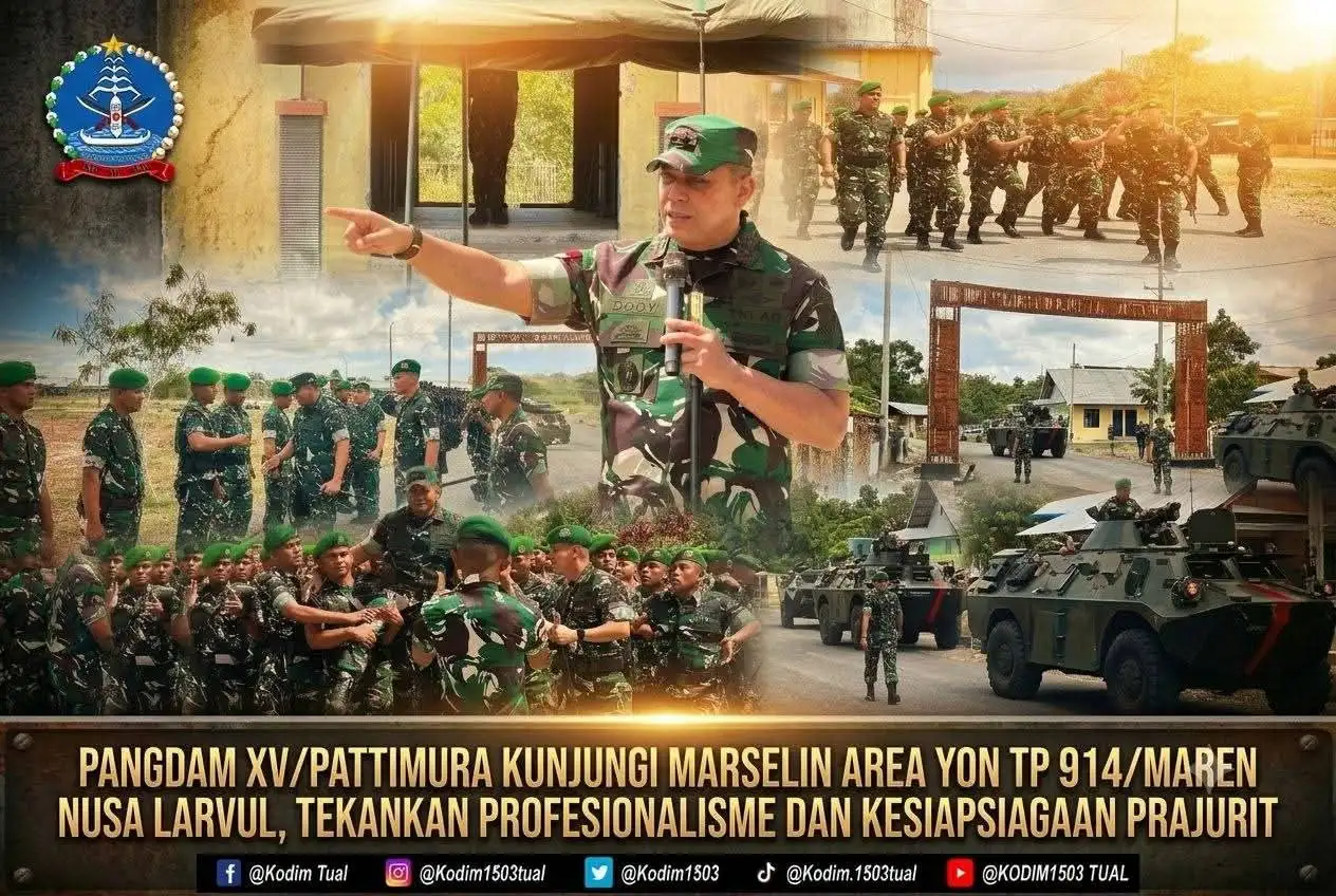 Pangdam XV/Pattimura Kunjungi Marselin Area Yon TP 914/Maren Nusa Larvul, Tekankan Profesionalisme dan Kesiapsiagaan Prajurit